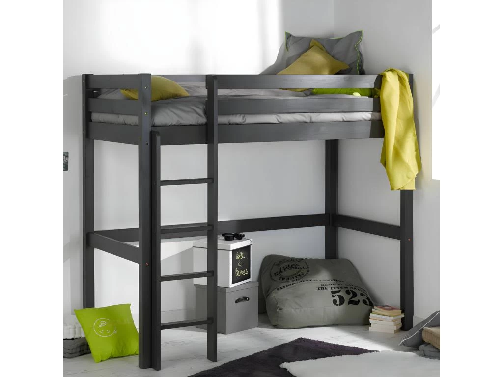 Pack Lit Mezzanine Avec Matelas Aaron Blanc 90x190 Cm 2 Pack Lit Mezzanine Avec Matelas Aaron Blanc 90x190 Cm – Image 2