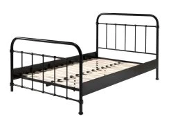 Lit 120x200 Sommier Inclus New York - Noir