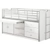Lit Combiné 95 90x200 Sommier Inclus Bonny - Blanc