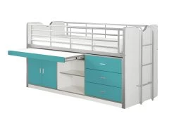 Lit Combiné 95 90x200 Sommier Inclus Bonny - Turquoise