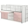 Lit Combiné 95 90x200 Sommier Inclus Bonny - Rose