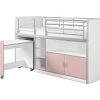 Lit Combiné 91 90x200 Sommier Inclus Bonny - Rose