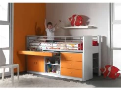 Lit Combiné 95 90x200 Sommier Inclus Bonny - Orange -Magasin de lits lit 13466845
