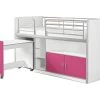 Lit Combiné 91 90x200 Sommier Inclus Bonny - Fuchsia