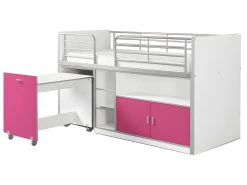 Lit Combiné 91 90x200 Sommier Inclus Bonny - Fuchsia