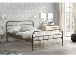 Lit 140x200 Sommier Inclus Boston - Bronze