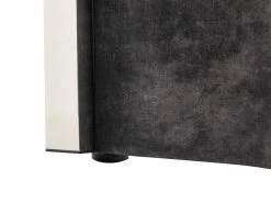 Lit 160 X 200 Cm Avec Tête De Lit Coutures Verticales - Velours - Anthracite + Matelas - FEROYA -Magasin de lits lit 13621555