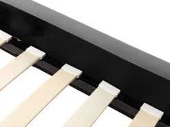 Lit 160 X 200 Cm Avec Tête De Lit Ondulée - Velours - Gris + Matelas - SAGALI -Magasin de lits lit 13621783