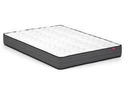 Lit 160 X 200 Cm Avec Tête De Lit Ondulée - Velours - Gris + Matelas - SAGALI -Magasin de lits lit 13621791