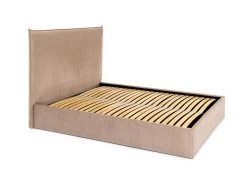 Lit Coffre 160 X 200 Cm - Velours - Beige - SORYO De Pascal Morabito -Magasin de lits lit 13622715