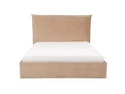 Lit Coffre 160 X 200 Cm - Velours - Beige - SORYO De Pascal Morabito -Magasin de lits lit 13622721