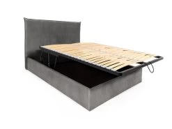 Lit Coffre 160 X 200 Cm - Velours - Gris - SORYO De Pascal Morabito 16 Lit Coffre 160 X 200 Cm - Velours - Gris - SORYO De Pascal Morabito -Magasin de lits lit 13629907