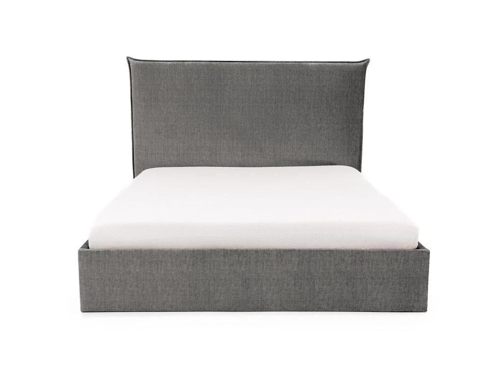 Lit Coffre 160 X 200 Cm - Velours - Gris - SORYO De Pascal Morabito 4 Lit Coffre 160 X 200 Cm - Velours - Gris - SORYO De Pascal Morabito – Image 4