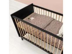 Lit Bébé 60x120 Xem Noir Et Bois -Magasin de lits lit 13901853