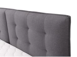 Ensemble Boxspring Tête De Lit + Sommiers Coffre + Matelas + Surmatelas - 160 X 200 Cm - Tissu Anthracite - PERAMA De PALACIO -Magasin de lits lit 14016101