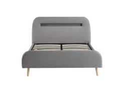 Lit 140 X 190 Cm - Avec LEDs - Tissu - Gris + Matelas - AMBROISE II 17 Lit 140 X 190 Cm - Avec LEDs - Tissu - Gris + Matelas - AMBROISE II -Magasin de lits lit 14178267
