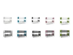 Lit Superposé Tom 90x190 Gris - Blanc Livré Avec Sommiers 9 Lit Superposé Tom 90x190 Gris - Blanc Livré Avec Sommiers -Magasin de lits lit 14278723