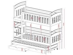 Lit Superposé Viki 80x160 Beige -Magasin de lits lit 14601647