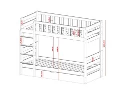 Lit Superposé Focus 90x200 Beige -Magasin de lits lit 14604435