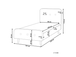 Lit Simple Avec Sommier à Lattes 90x200 Cm Beige RENNES -Magasin de lits lit 14838067