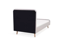 Lit Simple Avec Sommier à Lattes 90x200 Cm Beige RENNES -Magasin de lits lit 14838077