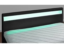 Lit Enfield - Structure De Lit En PU Noir Avec Rangements Et LED Intégrées - 160x200 Cm 10 Lit Enfield - Structure De Lit En PU Noir Avec Rangements Et LED Intégrées - 160x200 Cm -Magasin de lits lit 15004371