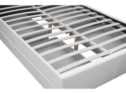 Lit Enfield - Structure De Lit En PU Blanc Avec Rangements Et LED Intégrées - 160x200 Cm -Magasin de lits lit 15004391