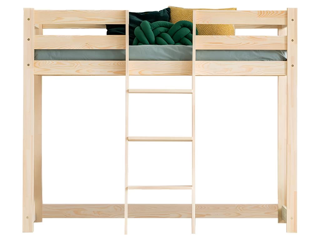 Lit Mi-hauteur 90x200 Sommier Inclus Georges Bois 2 Lit Mi-hauteur 90x200 Sommier Inclus Georges Bois – Image 2