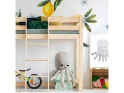 Lit Mi-hauteur 90x200 Sommier Inclus Georges Bois 7 Lit Mi-hauteur 90x200 Sommier Inclus Georges Bois -Magasin de lits lit 15753265