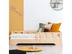 Lit 70x140 Entrée Gauche Sommier Inclus Estelle Bois