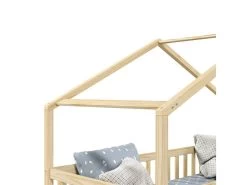 Lit Cabane ELEA Lit Enfant Simple 90 X 190 Cm, Avec 2 Tiroirs De Rangement, En Pin Massif à La Finition Naturelle -Magasin de lits lit 15819791