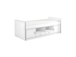 BAYMAX - Lit Multi-Rangement 90x200cm Blanc
