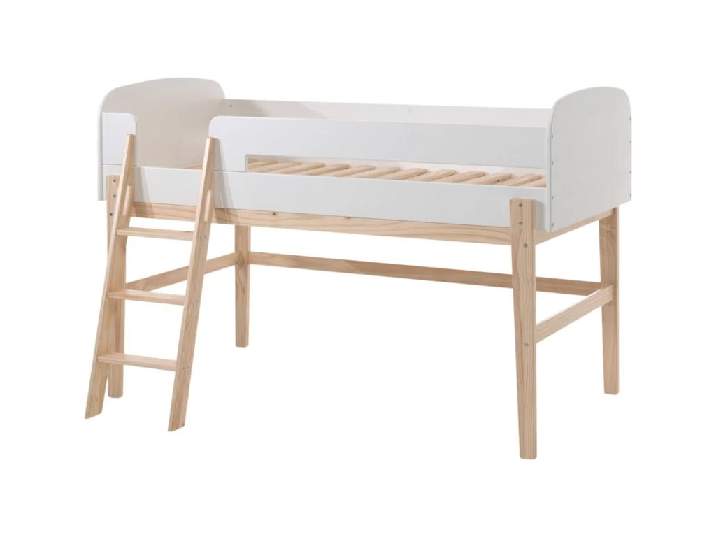 Lit Compact Enfant Blanc Laqué - Terre De Nuit 1 Lit Compact Enfant Blanc Laqué - Terre De Nuit