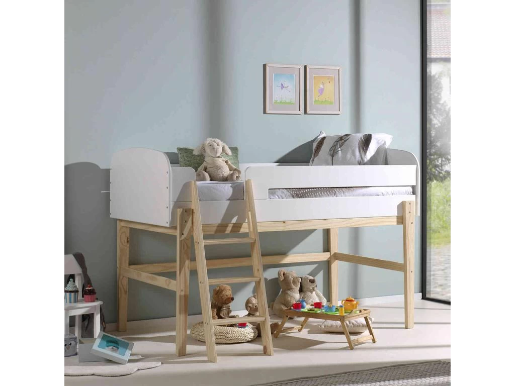 Lit Compact Enfant Blanc Laqué - Terre De Nuit 2 Lit Compact Enfant Blanc Laqué - Terre De Nuit – Image 2