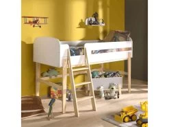 Lit Compact Enfant Blanc Laqué - Terre De Nuit 6 Lit Compact Enfant Blanc Laqué - Terre De Nuit -Magasin de lits lit 15966549