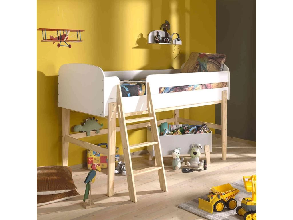 Lit Compact Enfant Blanc Laqué - Terre De Nuit 3 Lit Compact Enfant Blanc Laqué - Terre De Nuit – Image 3