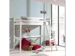 Lit Mezzanine Blanc Laqué 90x200 - Terre De Nuit