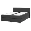 Lit Boxspring En Cuir PU Noir 160x200 Cm PRESIDENT