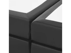 Lit Boxspring En Cuir PU Noir 160x200 Cm PRESIDENT -Magasin de lits lit 16367949