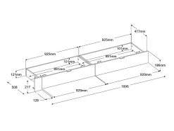 Lit Avec Rangements 160 X 200 Cm - Avec LEDs - Coloris : Naturel Et Blanc Brillant - VELONA -Magasin de lits lit 18378113