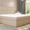 Ensemble Literie Déco Complet Tête De Lit + Sommiers Coffre + Matelas + Surmatelas - 160 X 200 Cm - Beige - LOUMIA De DREAMEA