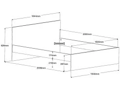 Lit Avec Rangements 160 X 200 Cm - Avec LEDs - Coloris : Naturel Et Blanc Brillant - VELONA -Magasin de lits lit 18628027