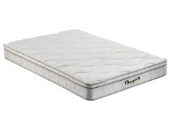Lit Escamotable 160 X 200 Cm - Ouverture Verticale Manuelle - Blanc + Matelas - MALINA II -Magasin de lits lit 18856867
