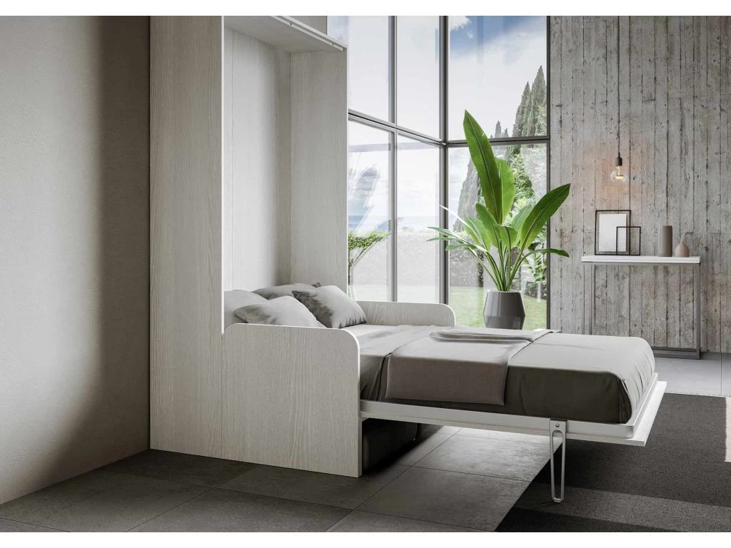 Lit Escamotable Vertical 120 Kentaro Sofa Frêne Blanc 6 Lit Escamotable Vertical 120 Kentaro Sofa Frêne Blanc – Image 6