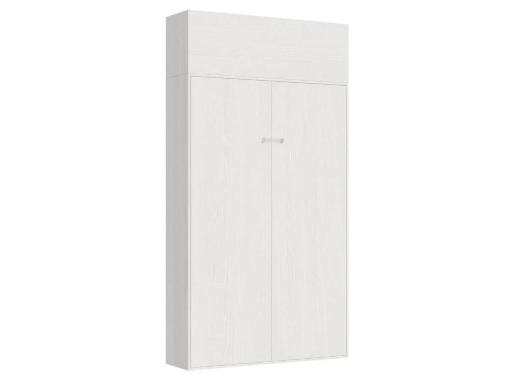 Armoire Lit Escamotable Vertical 120 Kentaro Avec èlèment Haut Frêne Blanc 1 Armoire Lit Escamotable Vertical 120 Kentaro Avec èlèment Haut Frêne Blanc