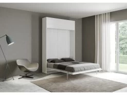 Armoire Lit Escamotable Vertical 120 Kentaro Avec èlèment Haut Frêne Blanc 7 Armoire Lit Escamotable Vertical 120 Kentaro Avec èlèment Haut Frêne Blanc -Magasin de lits lit 18970173