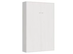 Lit Escamotable Vertical 120 Kentaro Frêne Blanc