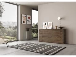 Lit Escamotable Horizontal 1 Couchage 85 Kando Avec Matelas Noyer -Magasin de lits lit 18970253