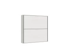 Lit Escamotable Horizontal Superposé 2 Couchages 85 Kando Frêne Blanc -Magasin de lits lit 18970483