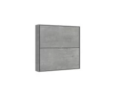 Lit Escamotable Horizontal Superposé 2 Couchages 85 Kando Ciment -Magasin de lits lit 18970555